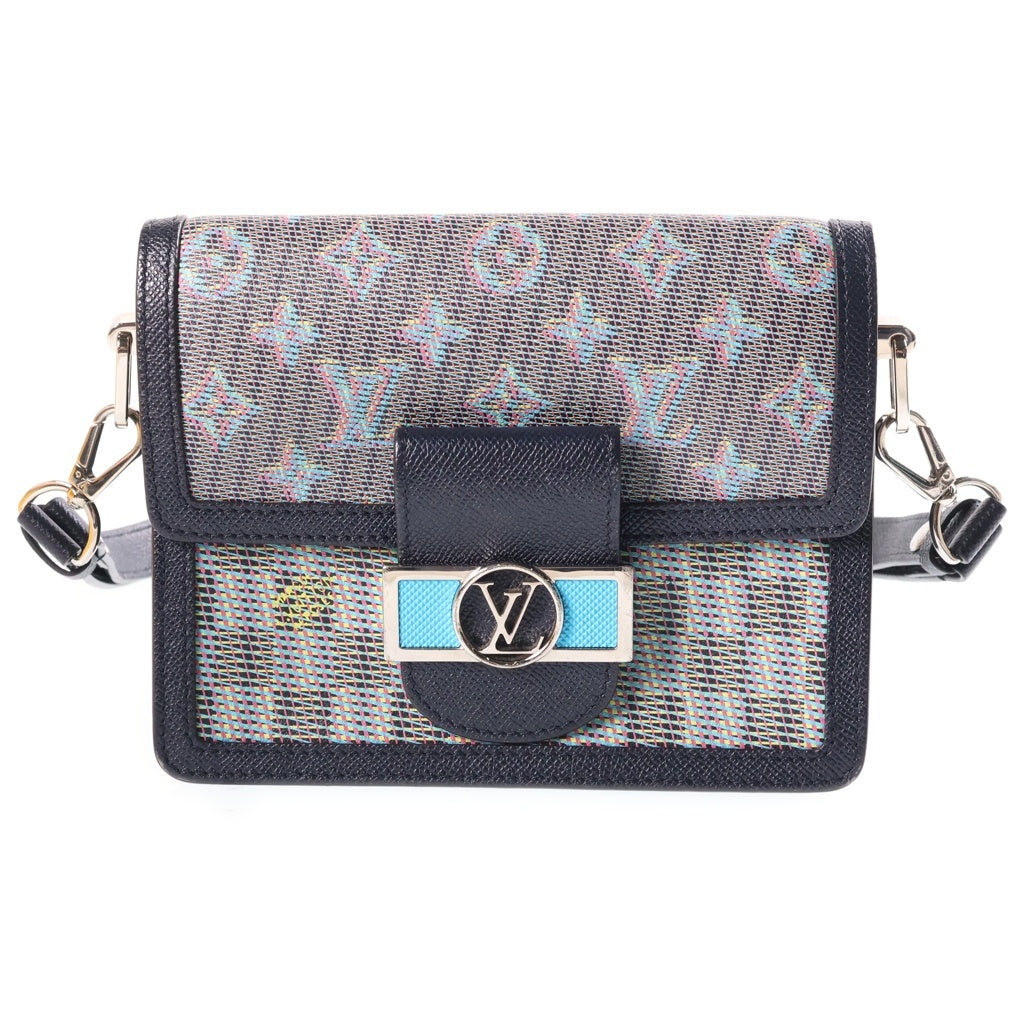 LOUIS VUITTON(ルイヴィトン) モノグラムLVポップ ドーフィーヌMINI ショルダーバッグ ブルー M55454 ICタイプ