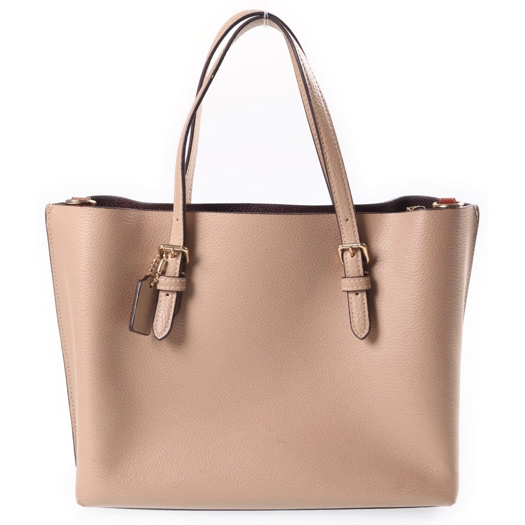COACH(コーチ) モリー トート25 レザー 2WAY ハンド ショルダーバッグ ベージュ C4084 レディース