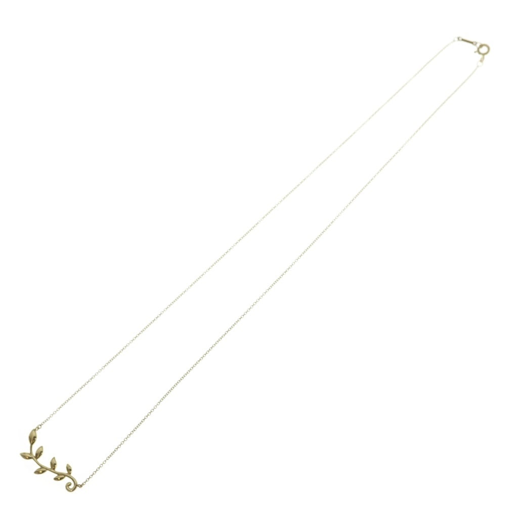 TIFFANY & Co.(ティファニー) オリーブリーフ ネックレス ペンダント チェーン イエローゴールド Au750YG レディース
