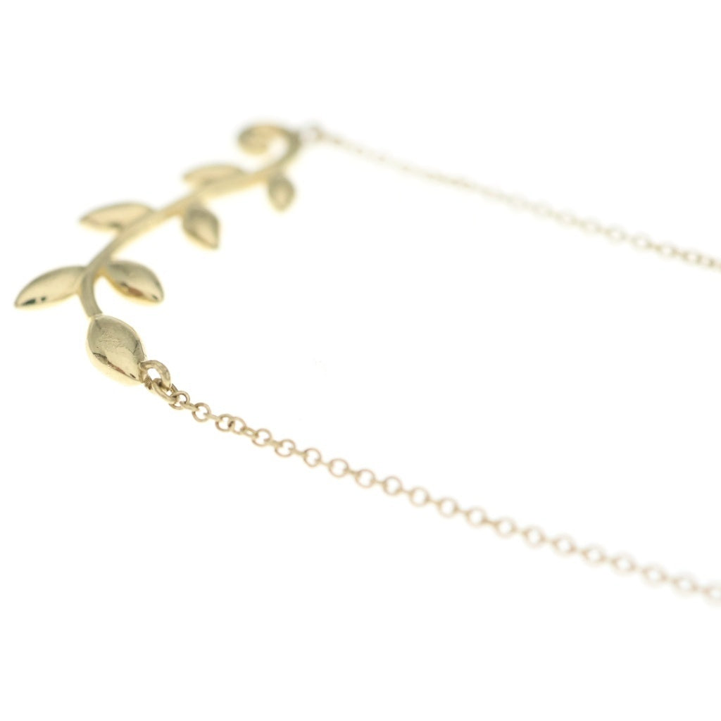 TIFFANY & Co.(ティファニー) オリーブリーフ ネックレス ペンダント チェーン イエローゴールド Au750YG レディース
