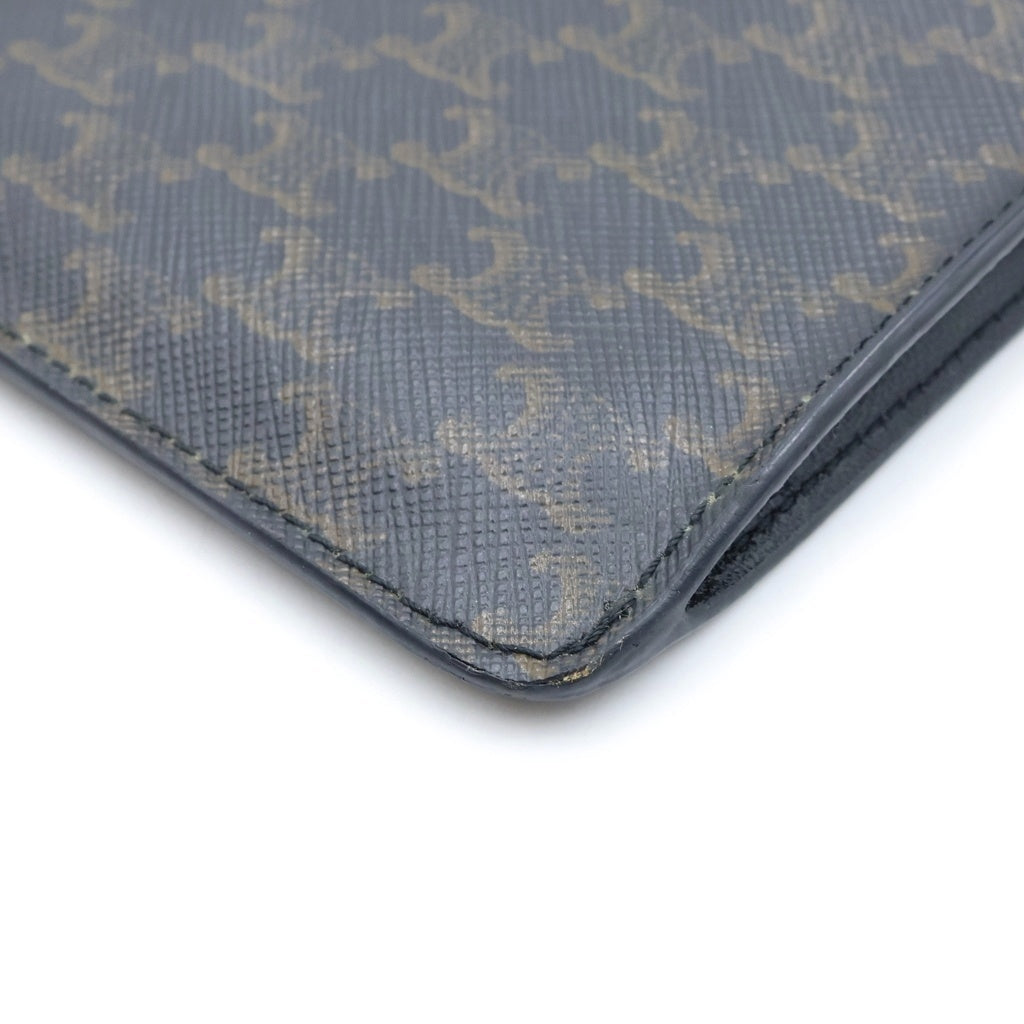 CELINE(セリーヌ) トリオンフ マカダム柄 スマホホルダー ショルダーバッグ ブラック PVC×レザー AN-3212 レディース