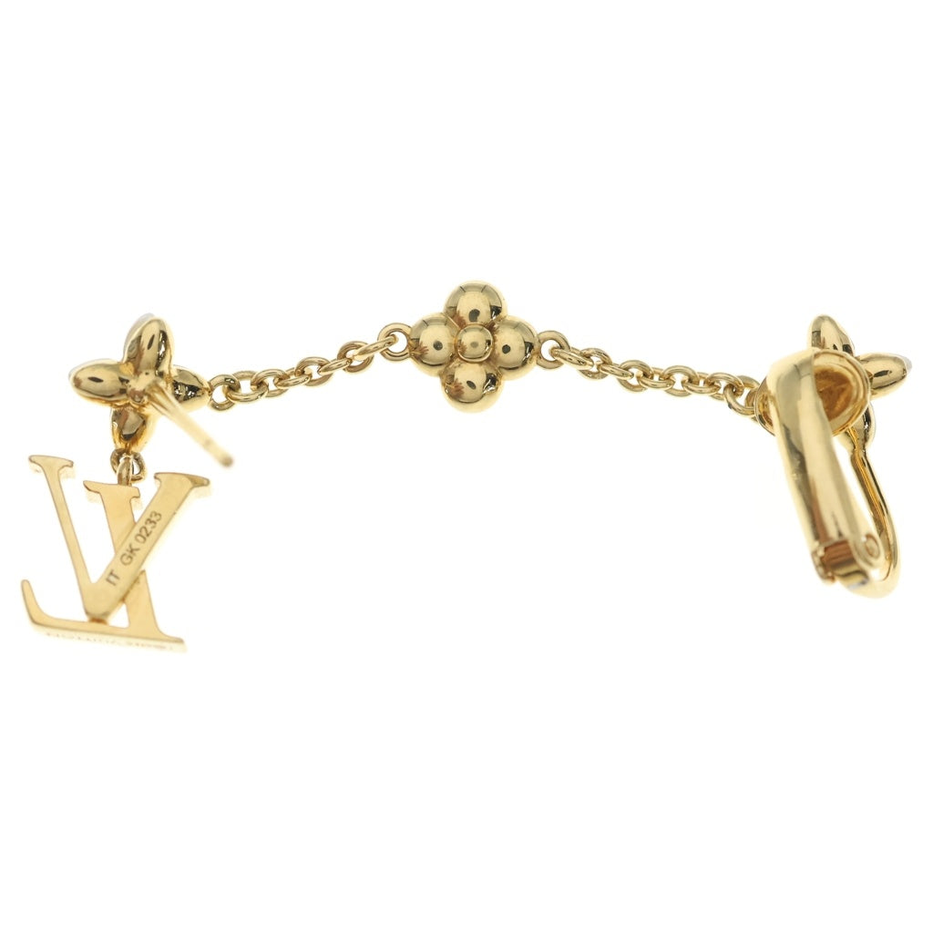 LOUIS VUITTON(ルイヴィトン) モノグラム フローラグラム ピアス イヤーカフ 片耳用 メタル ゴールド フェイクパール M01026 レディース
