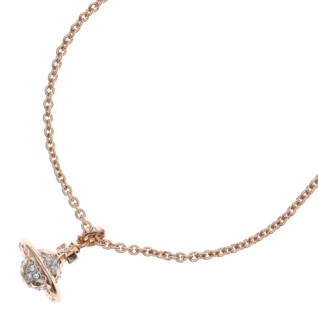 Vivienne Westwood(ヴィヴィアンウエストウッド) メイフェアペンダント オーブネックレス メタル ピンクゴールド ラインストーン レディース