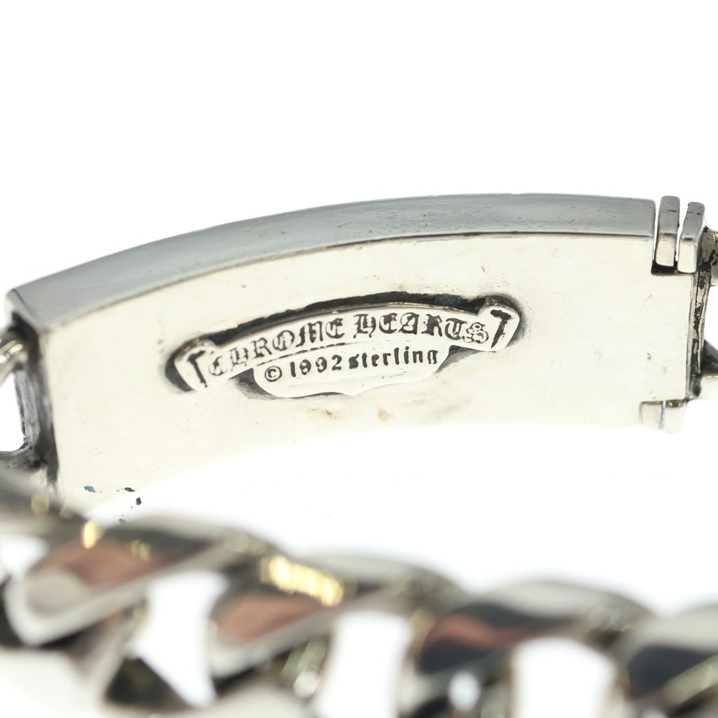 CHROME HEARTS(クロムハーツ) ID FLORAL CRS フローラルクロスIDクラシックリンク ブレスレット 11LINK シルバー