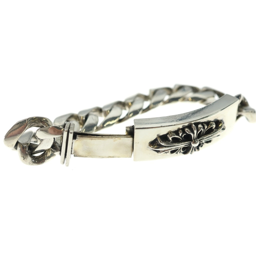 CHROME HEARTS(クロムハーツ) ID FLORAL CRS フローラルクロスIDクラシックリンク ブレスレット 11LINK シルバー