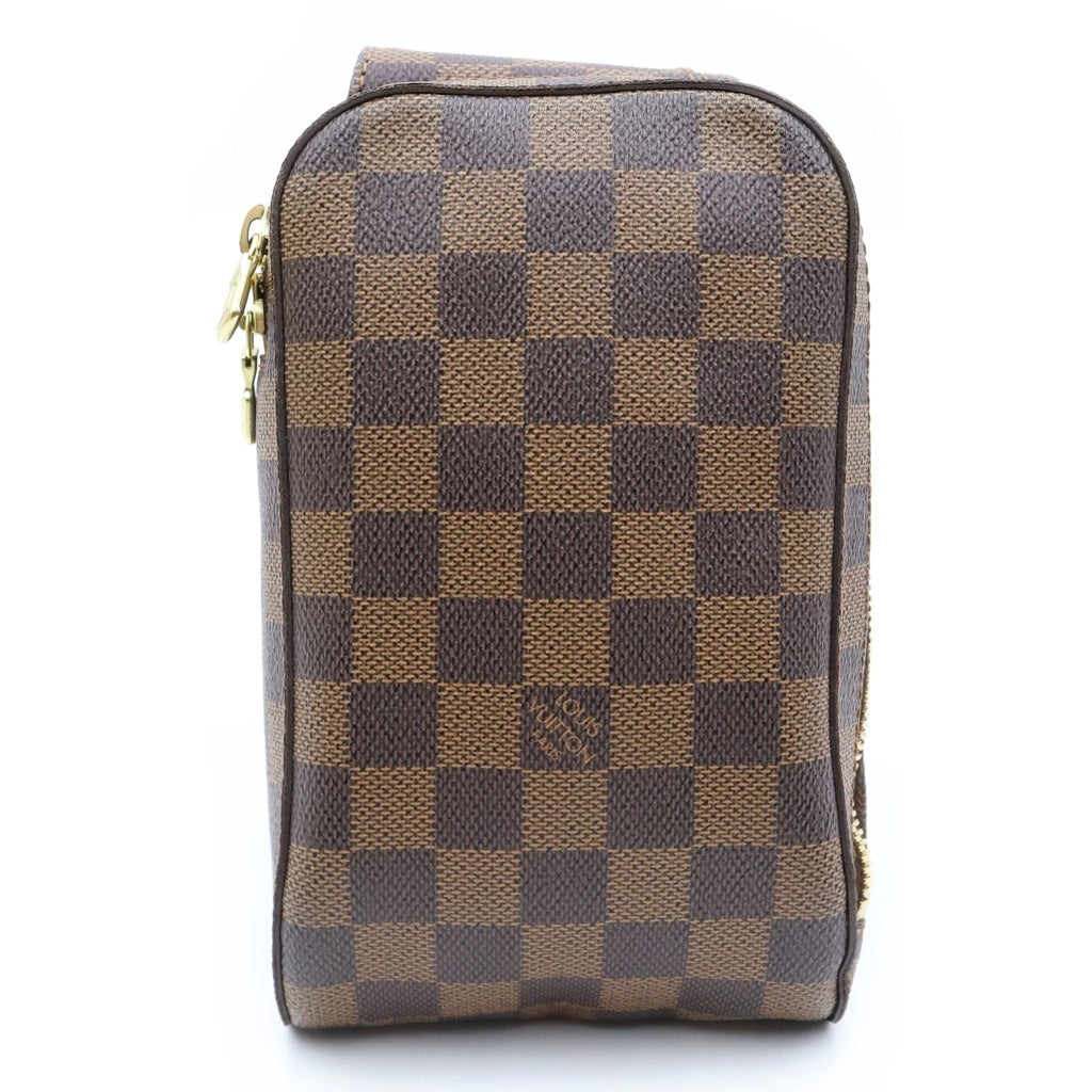 LOUIS VUITTON(ルイヴィトン) ダミエ ジェロニモス ショルダーバッグ ボディバッグ ウエストバッグ ブラウン レザー×PVC N51994 ゴールド金具