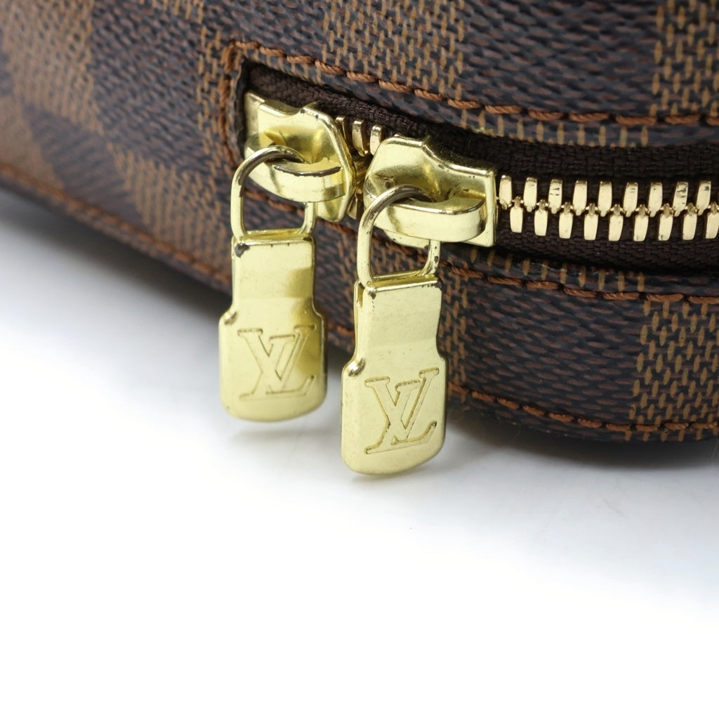 LOUIS VUITTON(ルイヴィトン) ダミエ ジェロニモス ショルダーバッグ ボディバッグ ウエストバッグ ブラウン レザー×PVC N51994 ゴールド金具