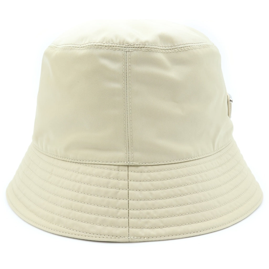 PRADA(プラダ) 22SS Re-Nylon バケットハット 帽子 トライアングルロゴ リナイロン ベージュ 1HC137 2DMI レディース