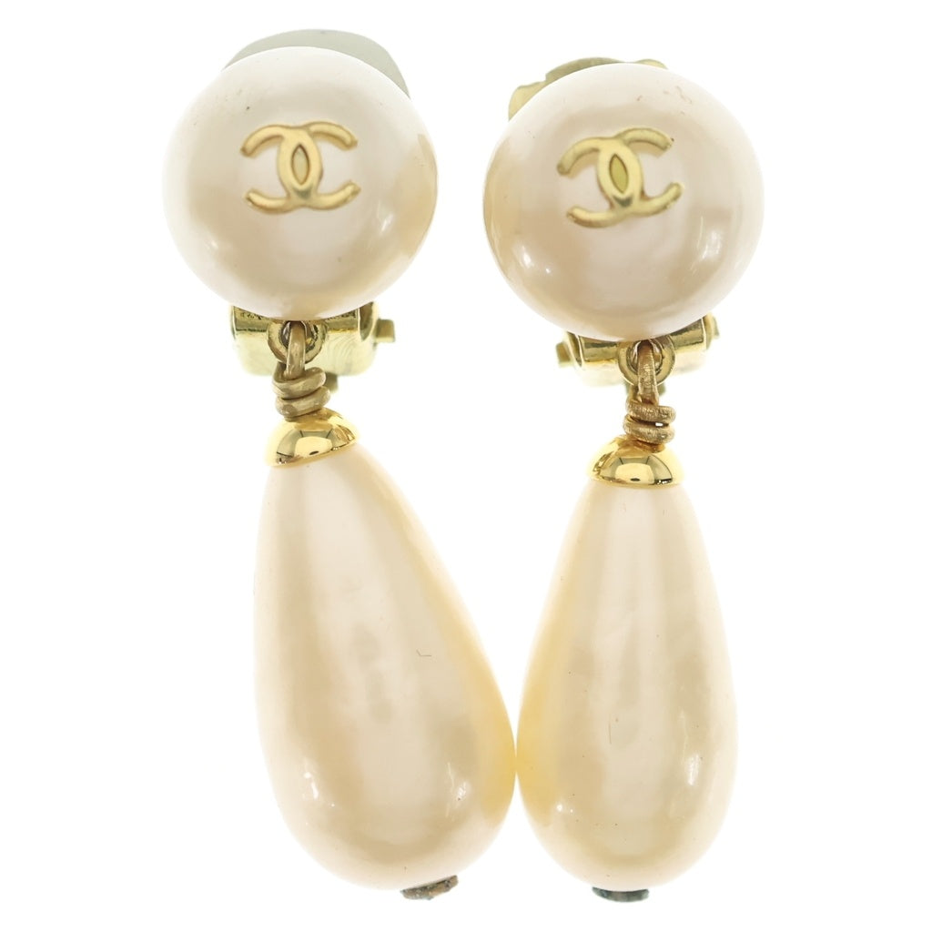 CHANEL(シャネル) スイング パールイヤリング アイボリー×ゴールド GP レディース