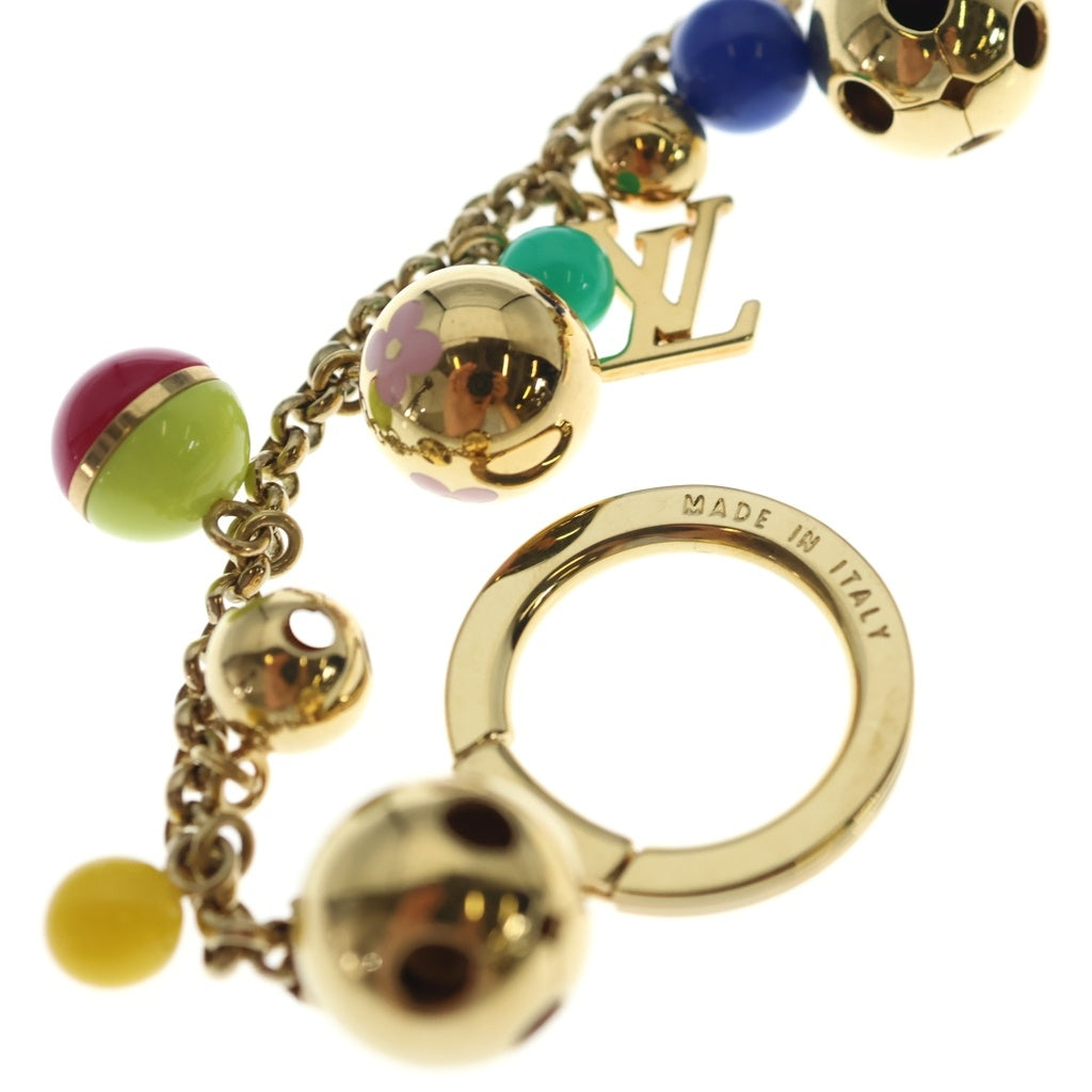 LOUIS VUITTON(ルイヴィトン) モノグラム ポルトクレシェンヌグルロ バッグチャーム キーホルダー ゴールド×マルチカラー GP M62226 レディース