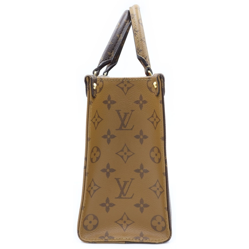 LOUIS VUITTON(ルイヴィトン) モノグラム ジャイアントリバース オンザゴーPM PVC レザー 2WAY ハンドバッグ ショルダーバッグ ICタイプ ブラウン M46373 レディース