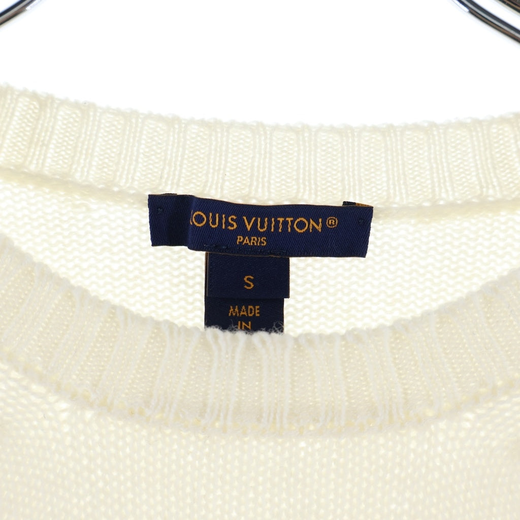 LOUIS VUITTON(ルイヴィトン) カーシブシグネチャープルオーバー カシミヤニット アイボリー RW261WW EN7 FUKJ19 レディース