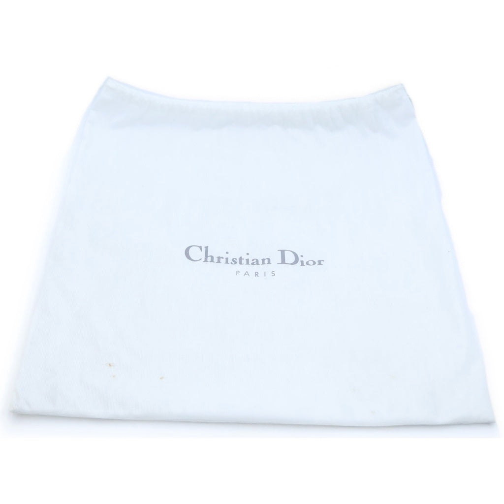 Christian Dior(クリスチャンディオール) トロッター ミニボストンバッグ ハンドバッグ ネイビーキャンバス×レザー レディース