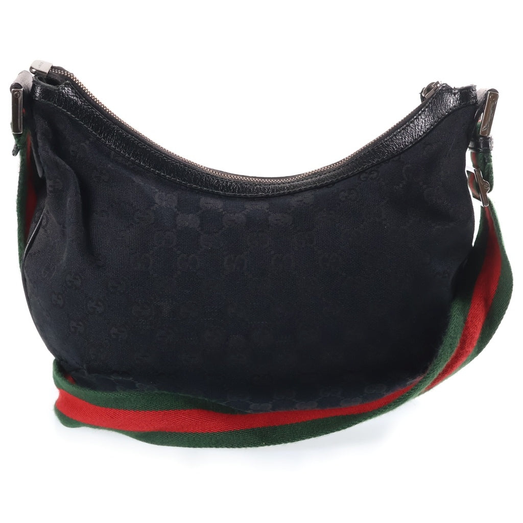 GUCCI(グッチ) シェリーライン GGキャンバス ワンショルダーバッグ ブラック キャンバス×レザー 181092 レディース