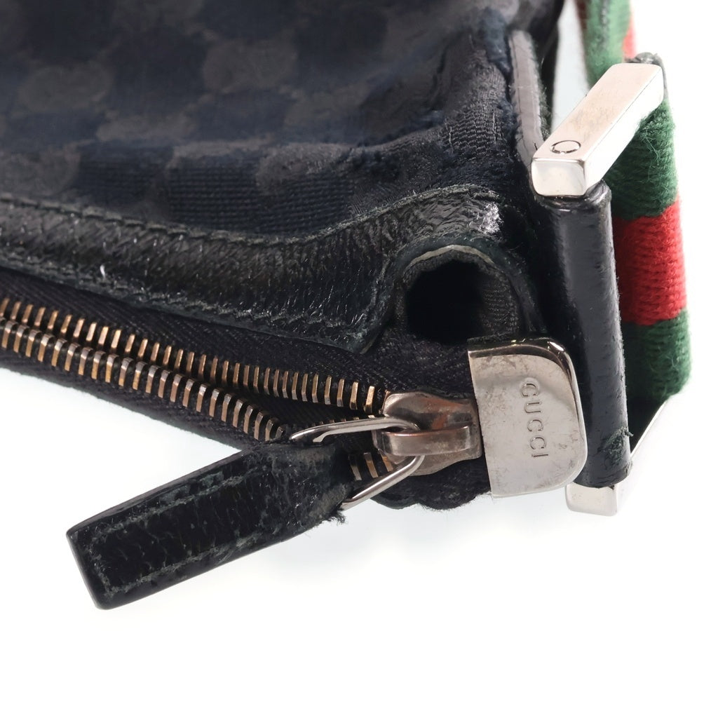 GUCCI(グッチ) シェリーライン GGキャンバス ワンショルダーバッグ ブラック キャンバス×レザー 181092 レディース