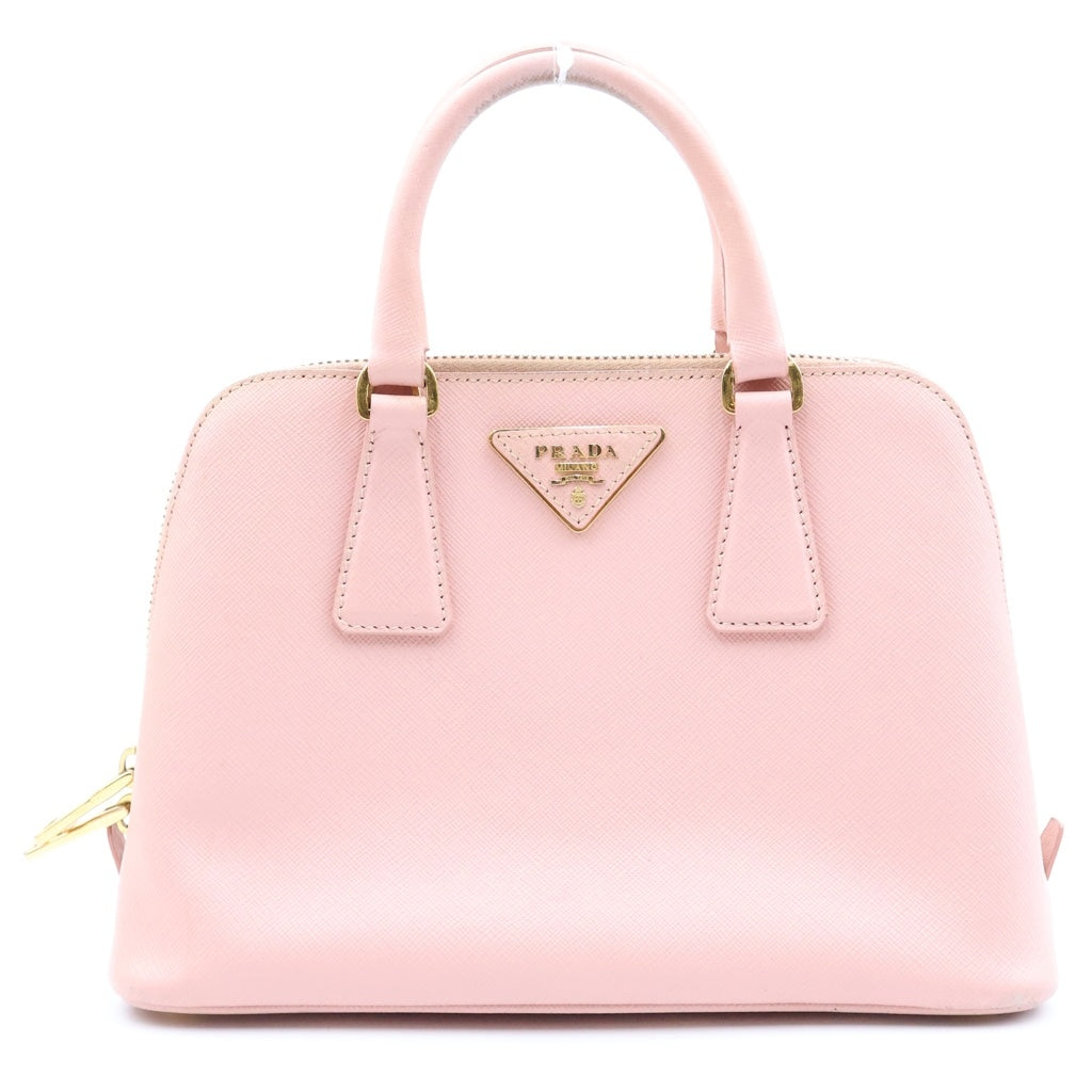 PRADA(プラダ) サフィアーノ 2WAY ショルダーバッグ ハンドバッグ ピンク レザー 1BA837 レディース