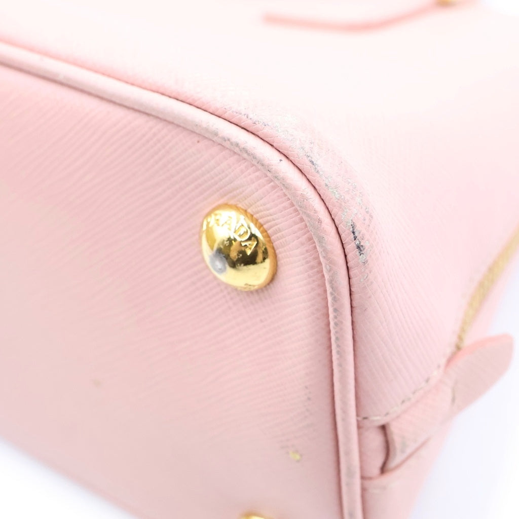 PRADA(プラダ) サフィアーノ 2WAY ショルダーバッグ ハンドバッグ ピンク レザー 1BA837 レディース