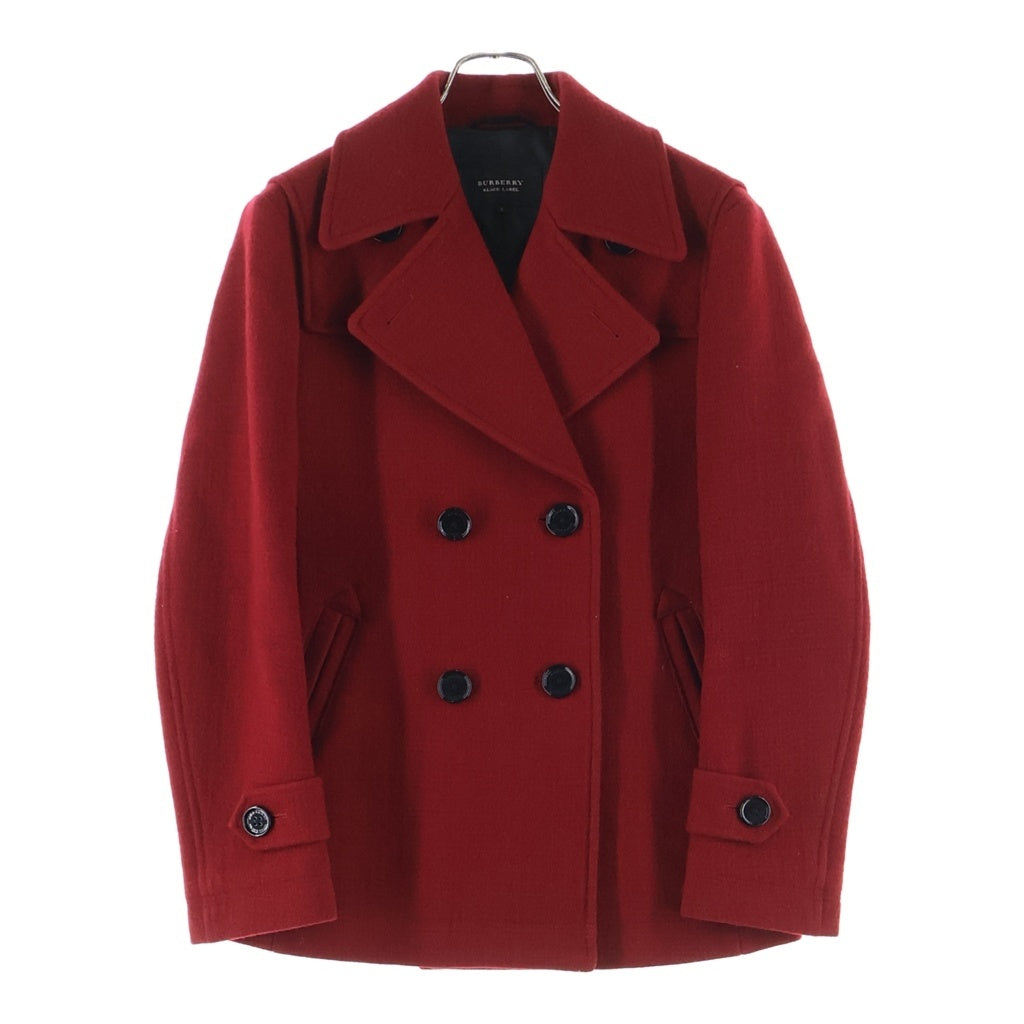 BURBERRY BLACK LABEL(バーバリー ブラックレーベル) Wool Pea Coat ウールピーコート ハーフコート レッド D1F70-213-16