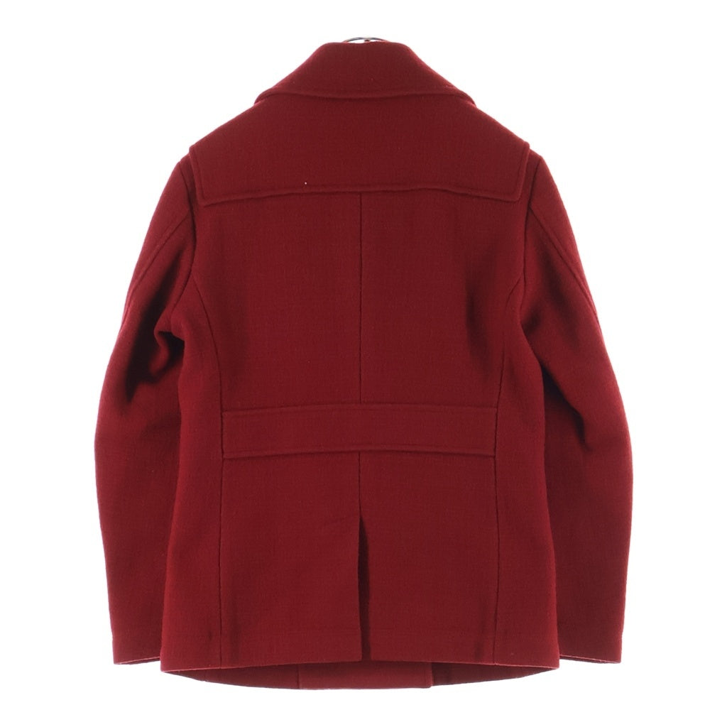 BURBERRY BLACK LABEL(バーバリー ブラックレーベル) Wool Pea Coat ウールピーコート ハーフコート レッド D1F70-213-16