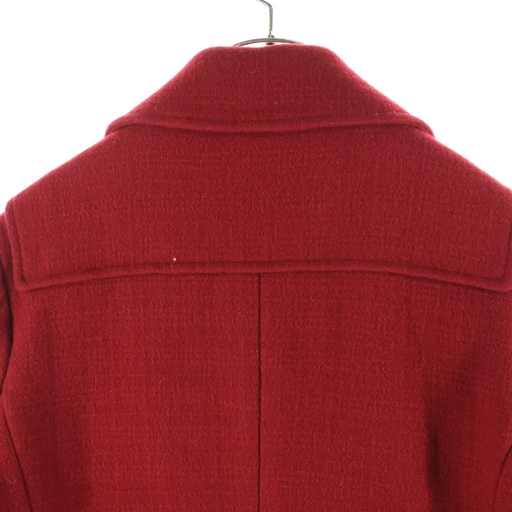 BURBERRY BLACK LABEL(バーバリー ブラックレーベル) Wool Pea Coat ウールピーコート ハーフコート レッド D1F70-213-16