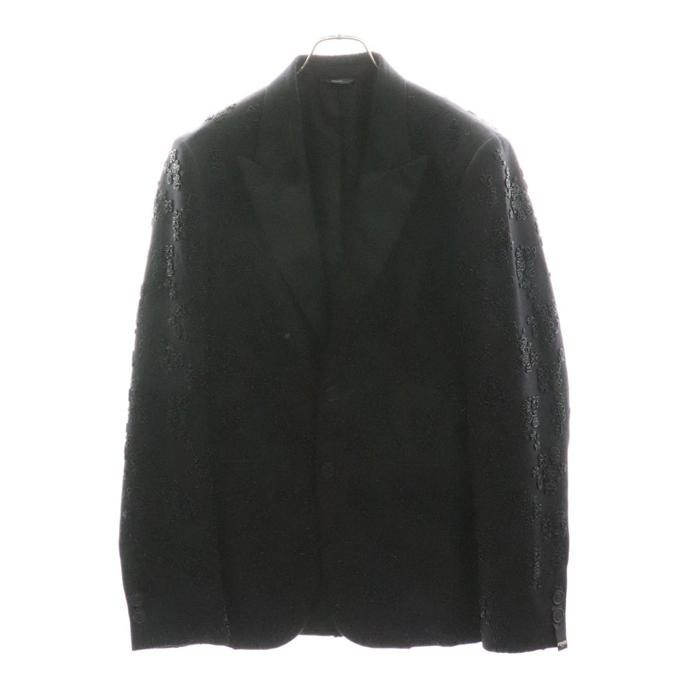 FENDI(フェンディ) ビーズ刺繍ジャケット FJ0737 AMZE ブラック レディース