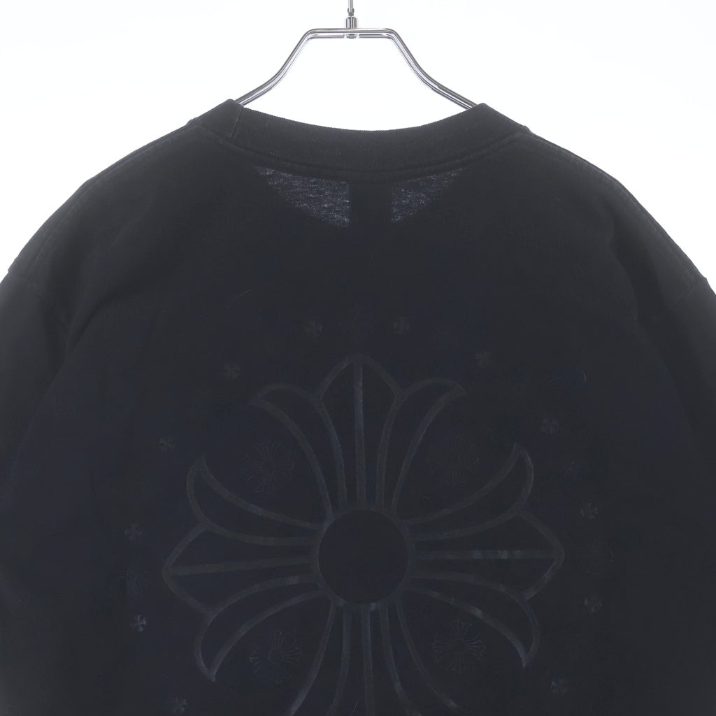 CHROME HEARTS(クロムハーツ) OLD CH PLS T-SHIRT バックCHプラスプリント クルーネック半袖カットソーTシャツ ブラック