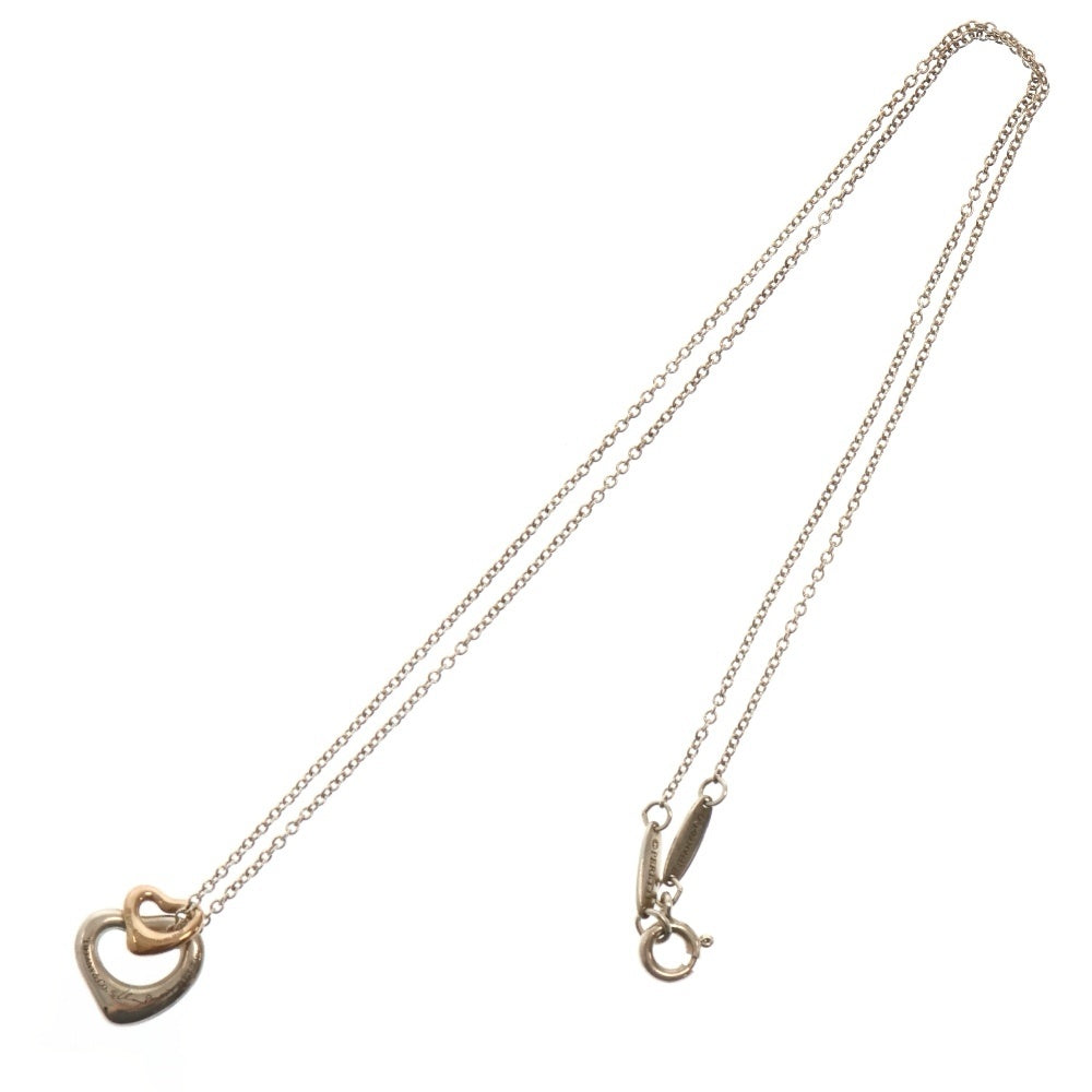 TIFFANY&Co(ティファニー) ダブルオープンハート ネックレス SV925×K18PG シルバー ピンクゴールド アクセサリー