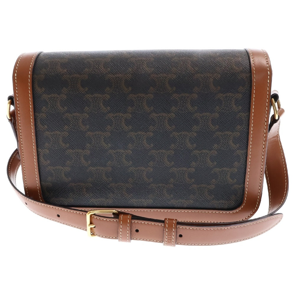 CELINE(セリーヌ) トリオンフ ティーン カーフスキン ショルダーバッグ ブラウン×ブラック レディース 188882BZ4.04LU