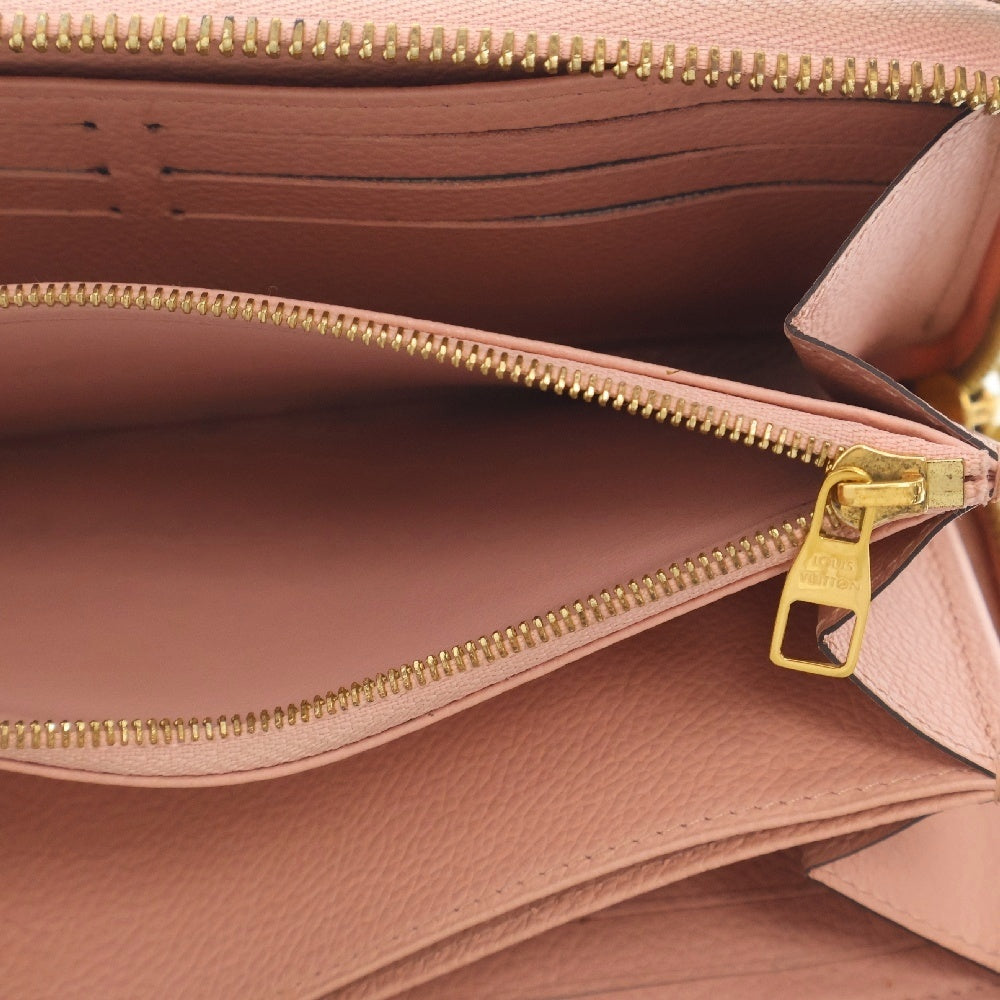 LOUIS VUITTON(ルイヴィトン) モノグラムアンプラント ポルトフォイユインターナショナル レザー ラウンドジップ ロングウォレット 長財布 ピンク レディース M64090