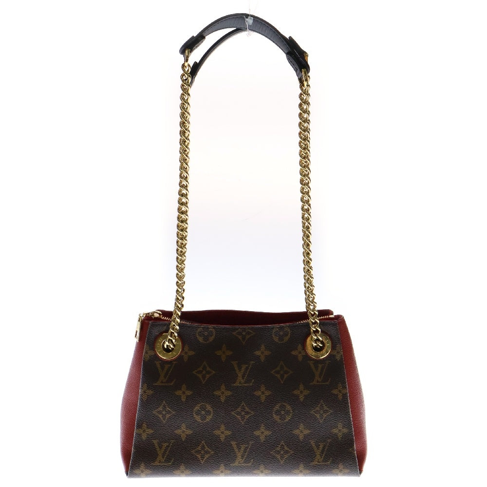 LOUIS VUITTON(ルイヴィトン) モノグラム スレンヌBB ショルダーバッグ ブラウン×レッド ゴールド金具 レザー×PVC M43776