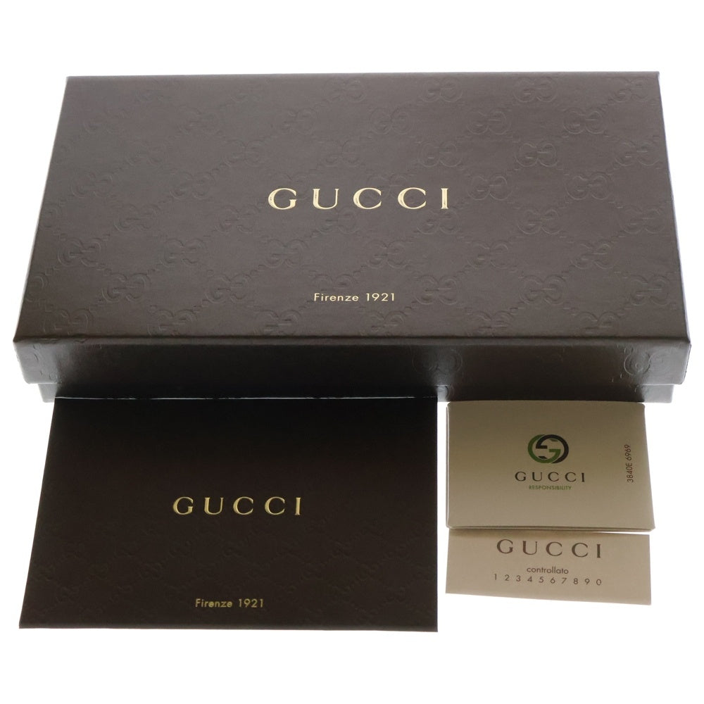 GUCCI(グッチ) GGクリスタル 二つ折り長財布 ロングウォレット キャンバス ブラウン 305282