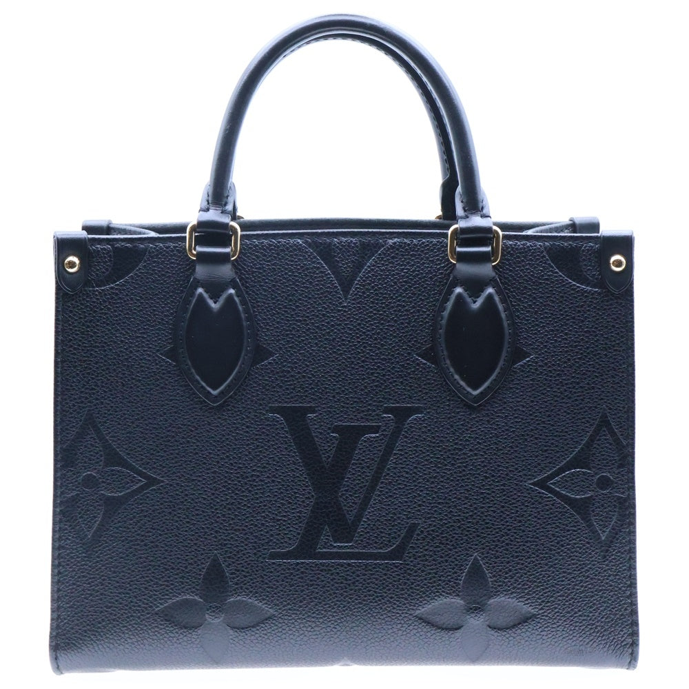 LOUIS VUITTON(ルイヴィトン) オンザゴーPM モノグラム・アンプラント 2WAY レザー ハンド ショルダーバッグ ノワール ゴールド金具 ブラック M45653 RFID