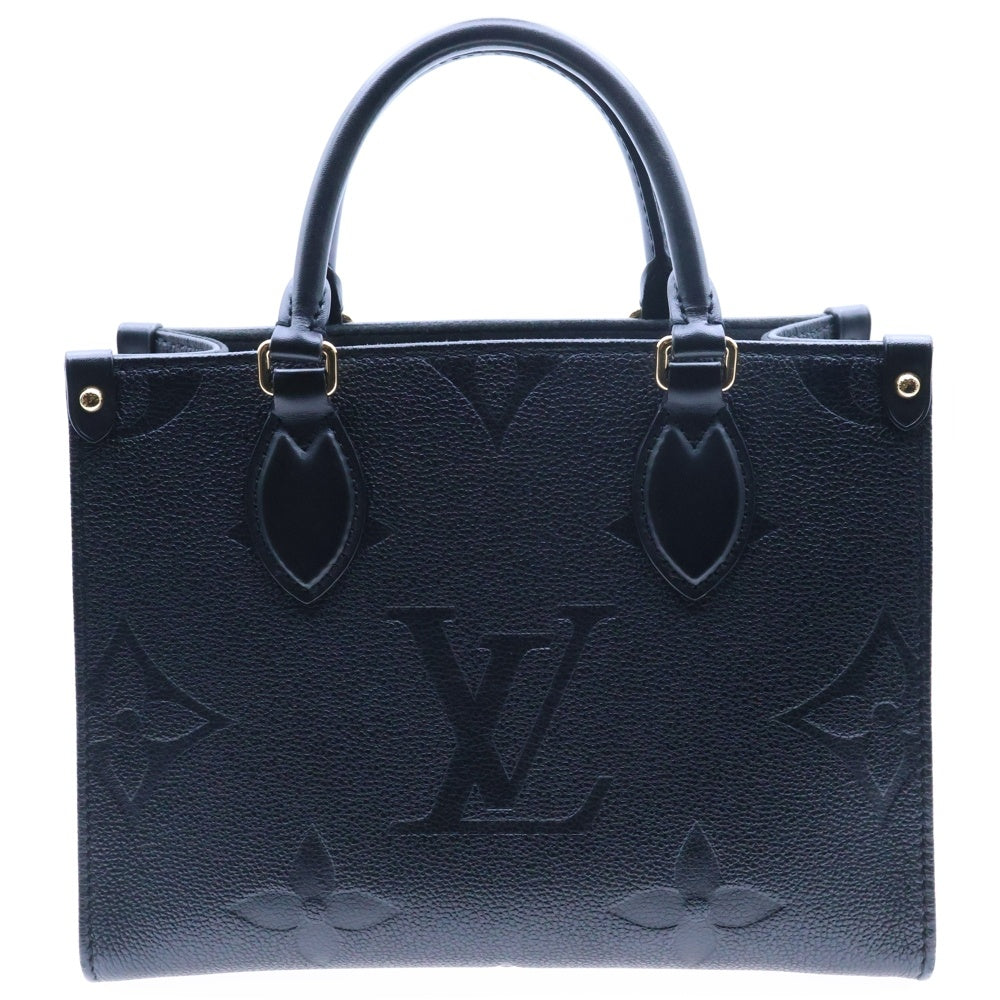 LOUIS VUITTON(ルイヴィトン) オンザゴーPM モノグラム・アンプラント 2WAY レザー ハンド ショルダーバッグ ノワール ゴールド金具 ブラック M45653 RFID