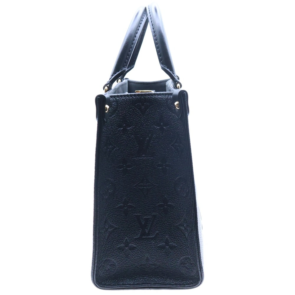 LOUIS VUITTON(ルイヴィトン) オンザゴーPM モノグラム・アンプラント 2WAY レザー ハンド ショルダーバッグ ノワール ゴールド金具 ブラック M45653 RFID