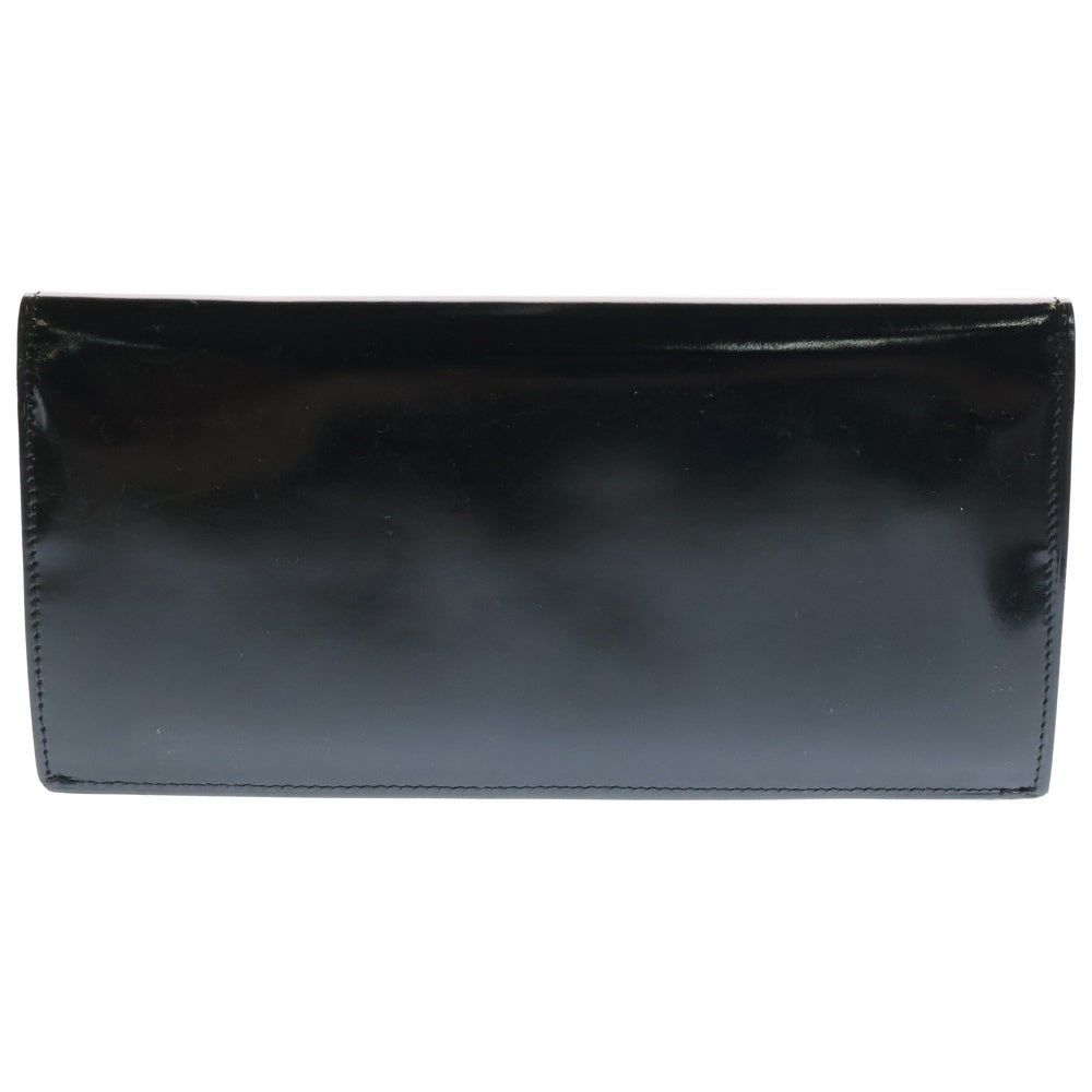 CELINE(セリーヌ) 長財布 ブラック エナメル ウォレット ヴィンテージ