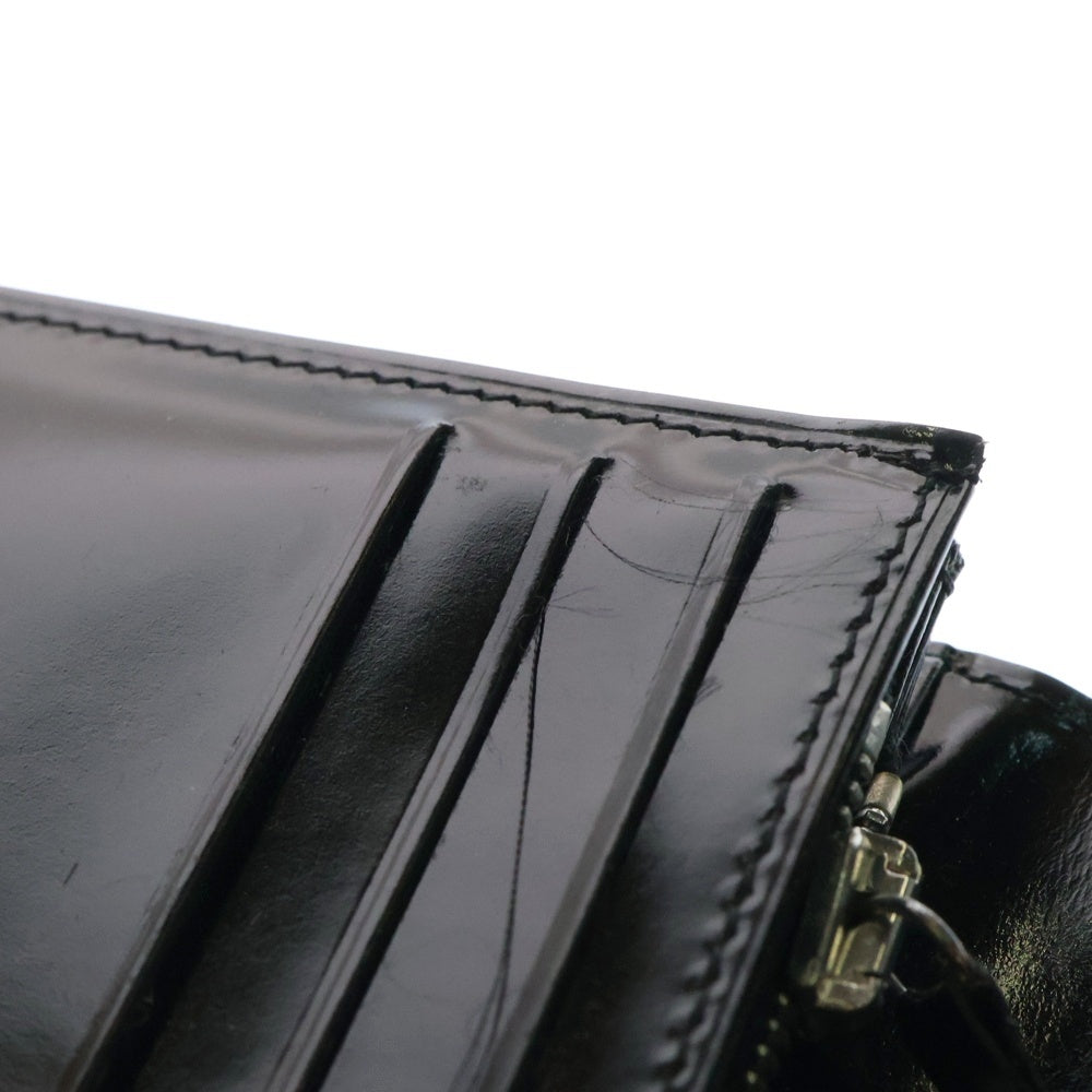 CELINE(セリーヌ) 長財布 ブラック エナメル ウォレット ヴィンテージ