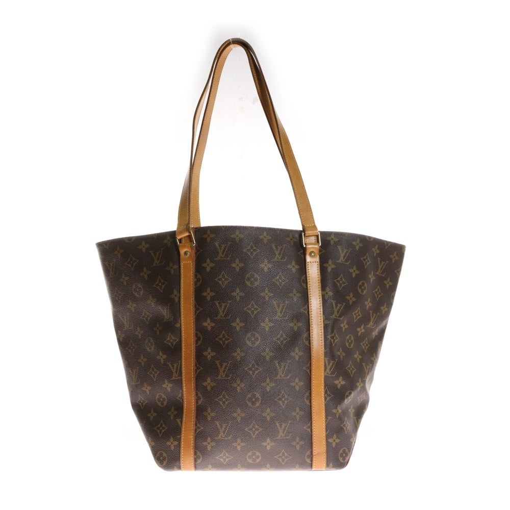 LOUIS VUITTON(ルイヴィトン) モノグラム サックショッピング トートバッグ ハンドバッグ ブラウン ゴールド金具 レザー×PVC M51108