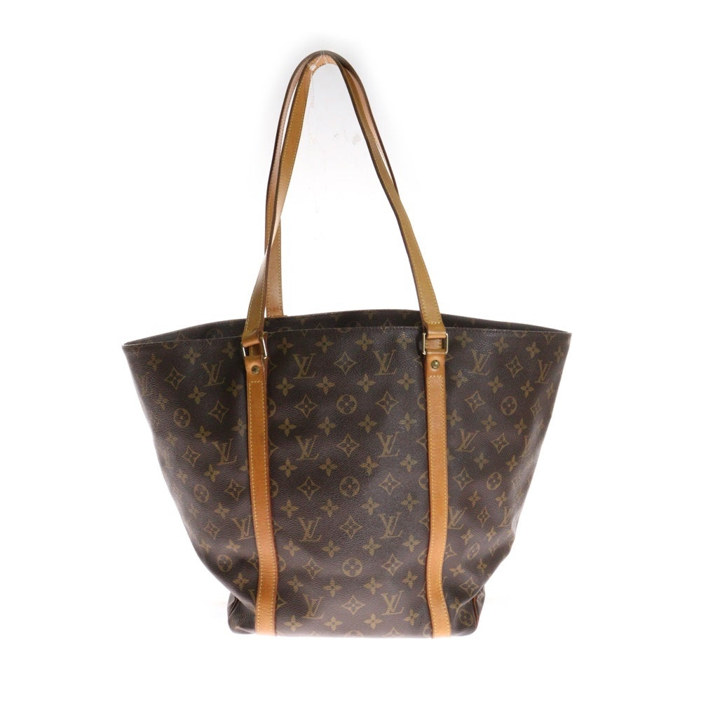 LOUIS VUITTON(ルイヴィトン) モノグラム サックショッピング トートバッグ ハンドバッグ ブラウン ゴールド金具 レザー×PVC M51108