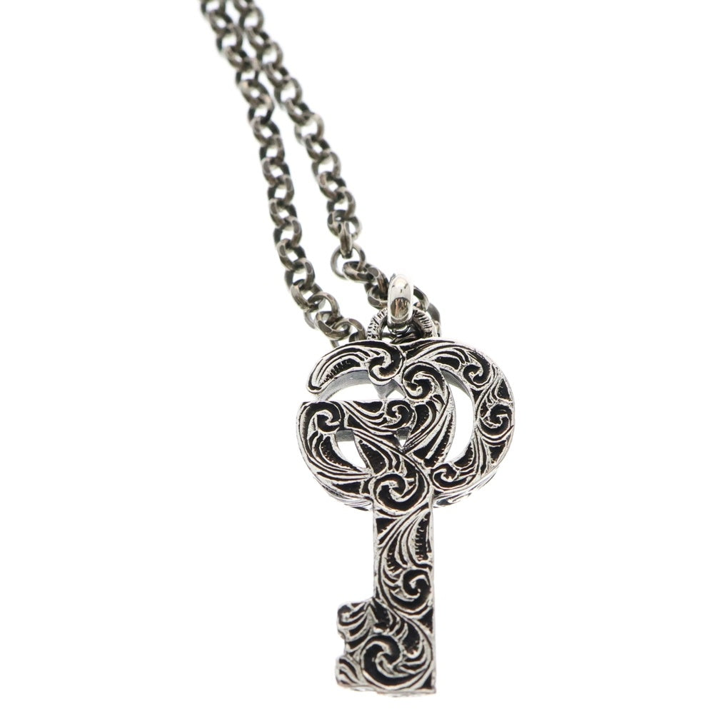 GUCCI(グッチ) インターロッキングG ダブルG キーモチーフ ネックレス ペンダント チェーン シルバー SV 627757