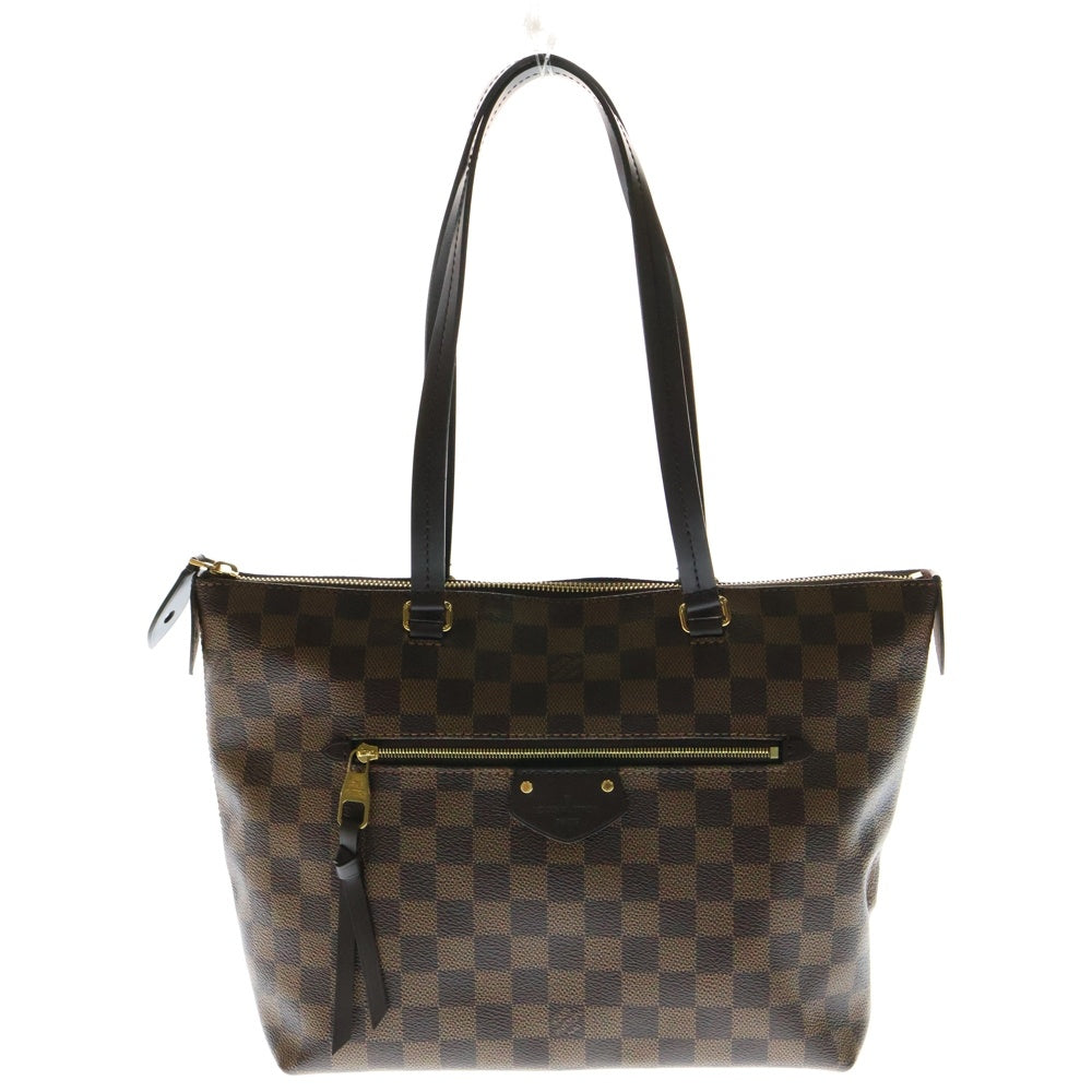 LOUIS VUITTON(ルイヴィトン) イエナPM ダミエ エベヌ PVC レザー ハンドバッグ ゴールド金具 ブラウン N41012 RFID