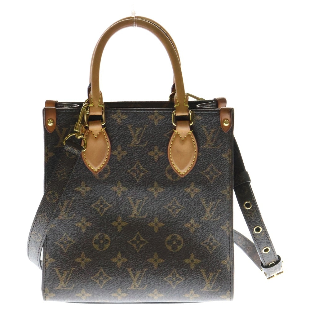 LOUIS VUITTON(ルイヴィトン) モノグラム サックプラBB ICタイプ 2WAYバッグ ショルダーバッグ ミニトートバッグ ハンドバッグ ブラウン ゴールド金具 レザー×PVC M45847