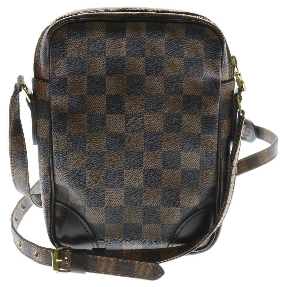 LOUIS VUITTON(ルイヴィトン) ダミエ アマゾン SPオーダー ショルダーバッグ ミニバッグ ブラウン ゴールド金具 レザー×PVC N48074