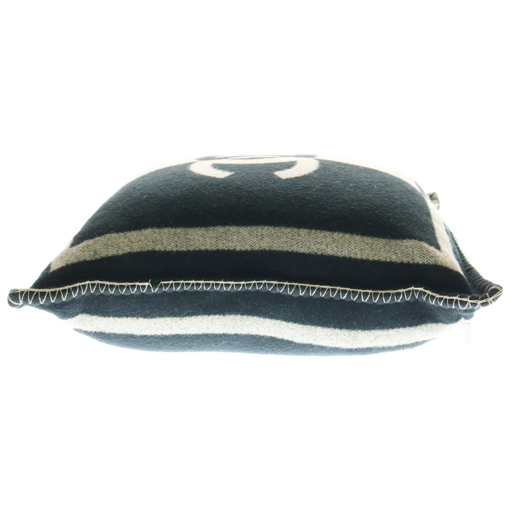 CHANEL(シャネル) ココマーク ロゴクッション ウール カシミヤ インテリア ブラック×グレー 小物