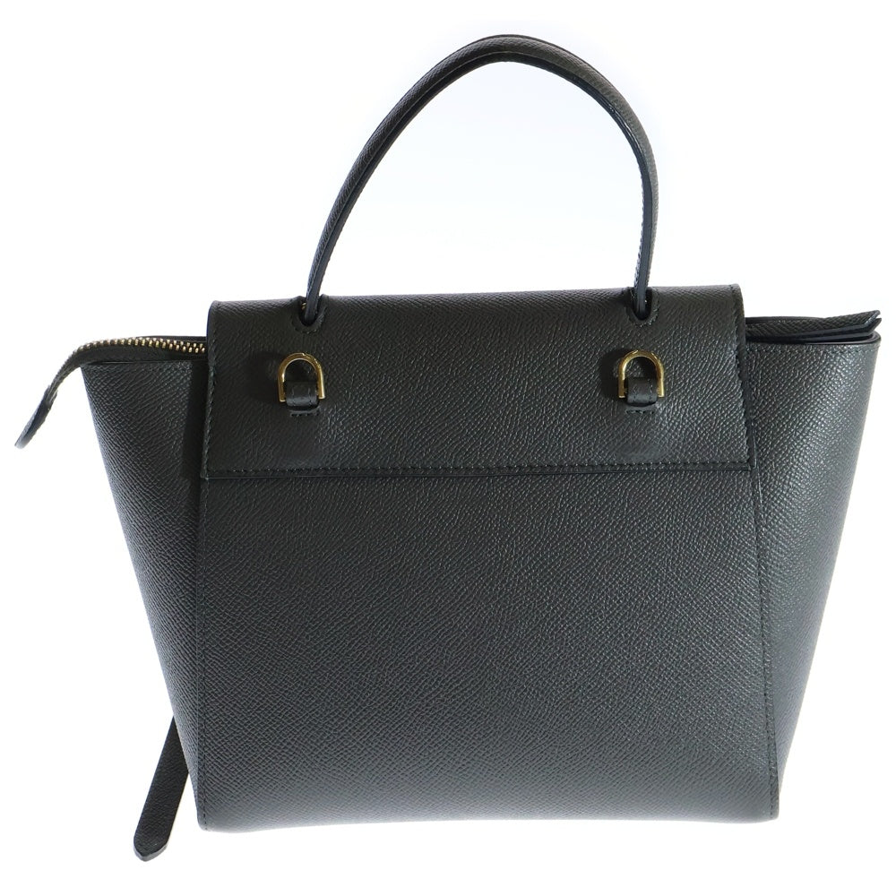 CELINE(セリーヌ) ベルトバッグ ナノ グレー レザー ゴールド金具 2WAY ハンドバッグ ショルダーバッグ