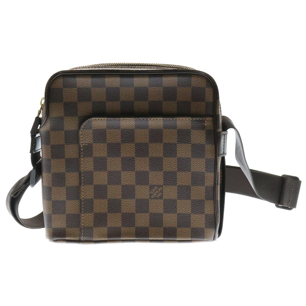 LOUIS VUITTON(ルイヴィトン) ダミエオラフPM レザーショルダーバッグ ブラウン N41442