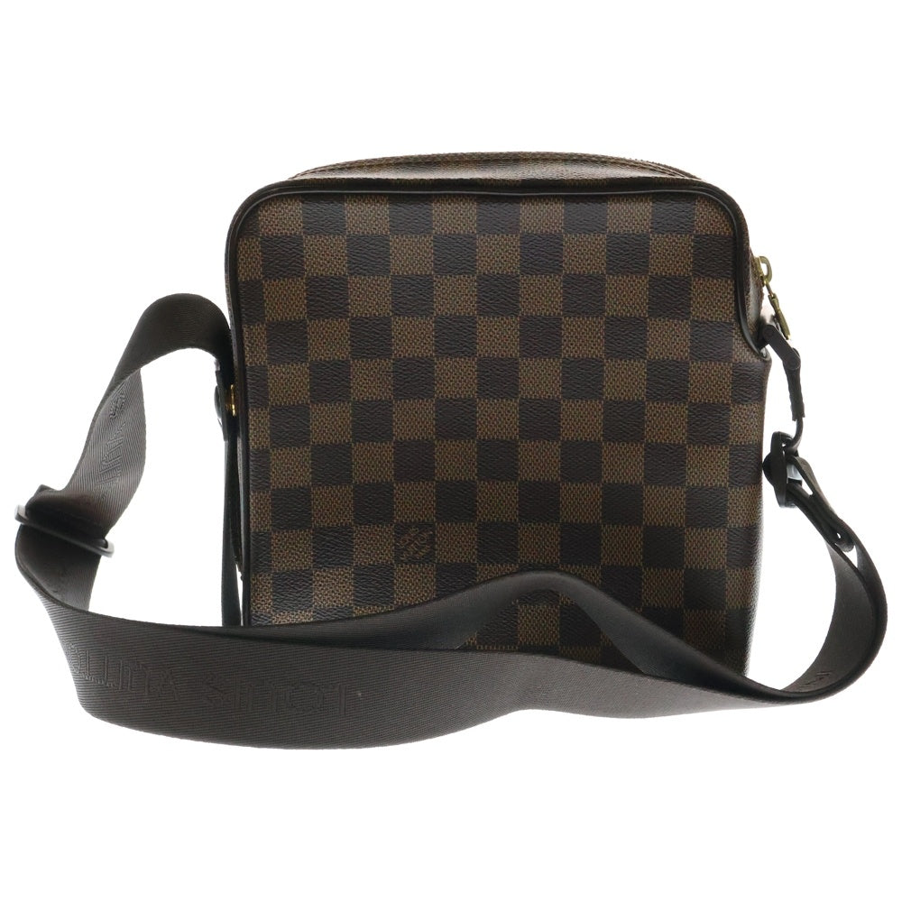 LOUIS VUITTON(ルイヴィトン) ダミエオラフPM レザーショルダーバッグ ブラウン N41442
