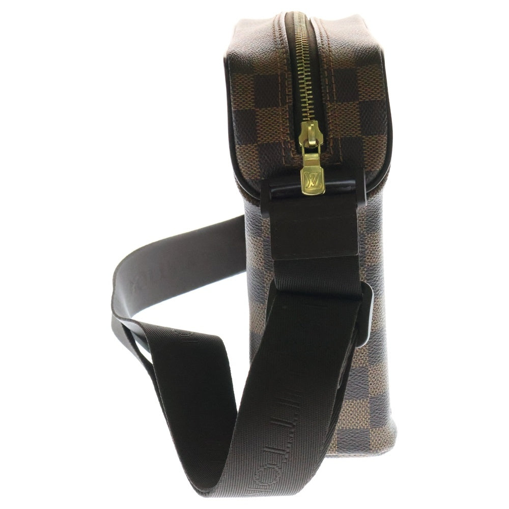 LOUIS VUITTON(ルイヴィトン) ダミエオラフPM レザーショルダーバッグ ブラウン N41442