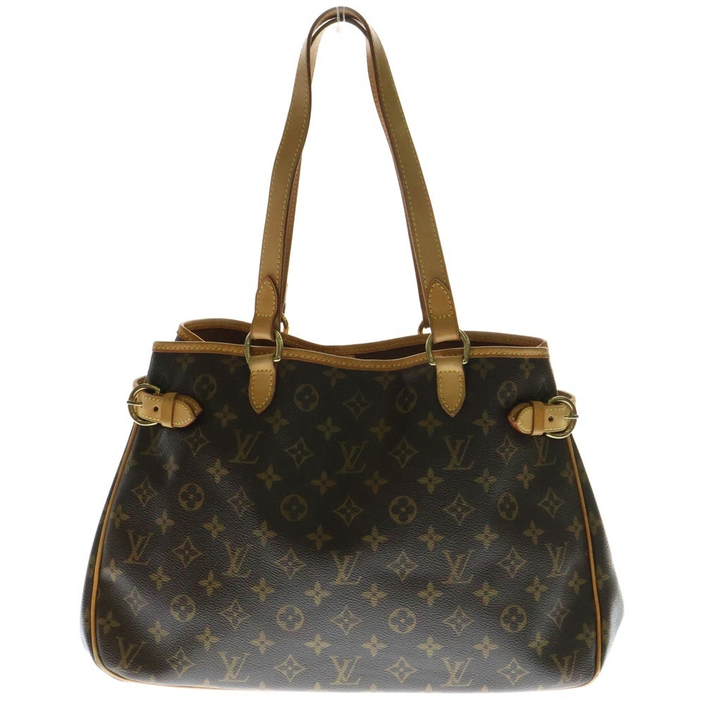 LOUIS VUITTON(ルイヴィトン) モノグラム バティニョールオリゾンタル レザートートバッグ ブラウン M51154