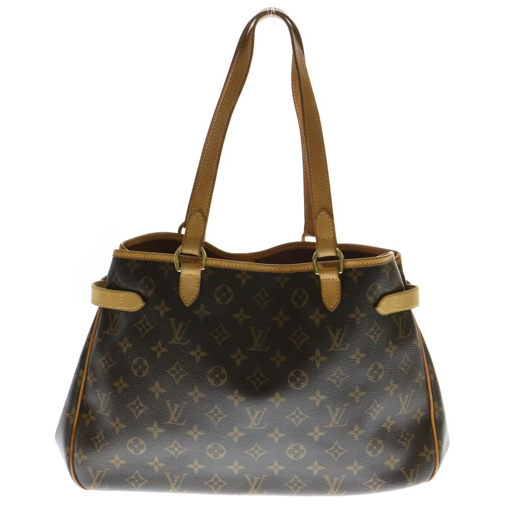 LOUIS VUITTON(ルイヴィトン) モノグラム バティニョールオリゾンタル レザートートバッグ ブラウン M51154