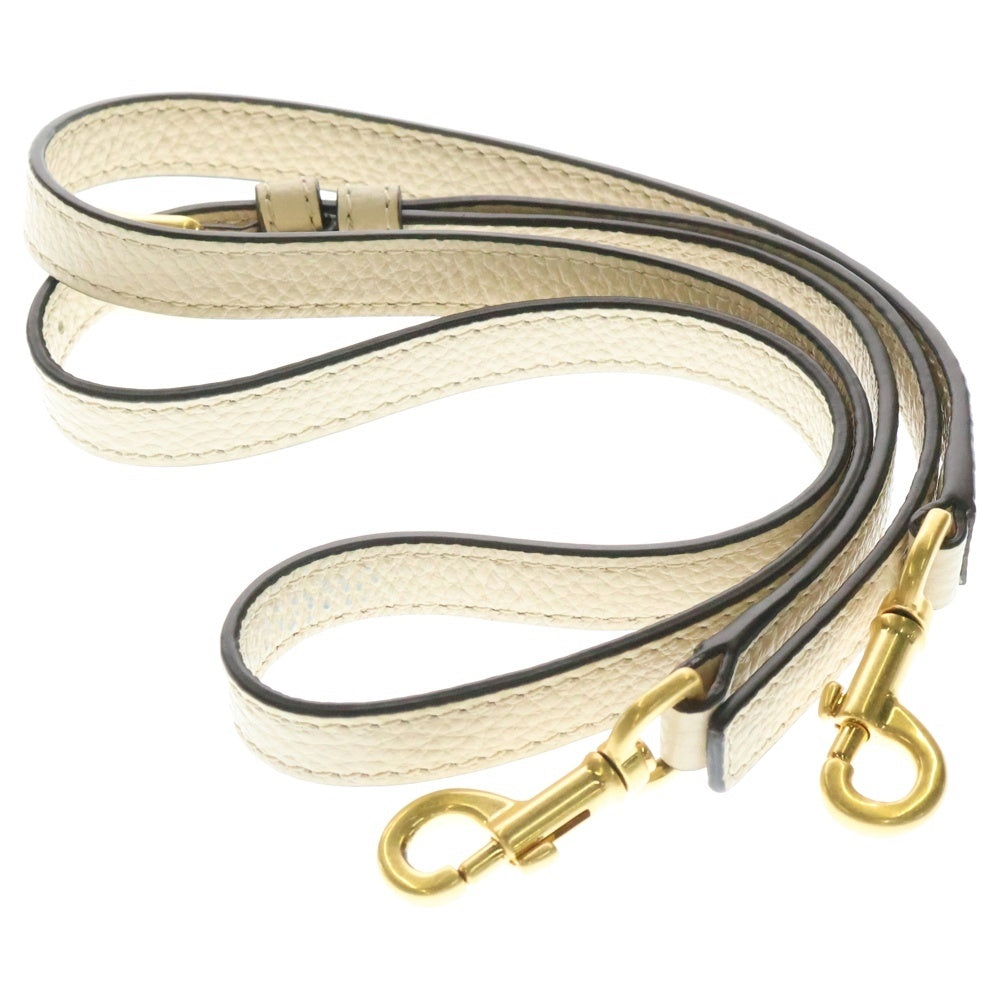 TORY BURCH(トリー バーチ) ロゴ トップハンドル 2WAYバッグ ハンドバッグ ショルダーバッグ アイボリー ホワイト ゴールド金具 レザー